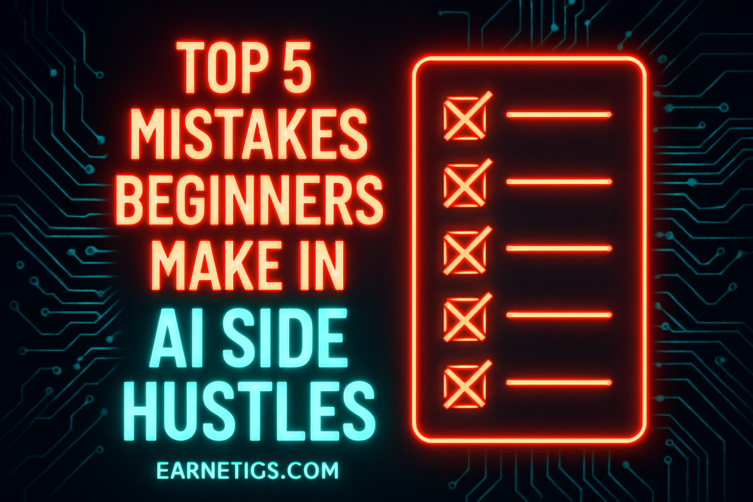 Top 5 Mistakes Beginners Make in AI Side Hustles