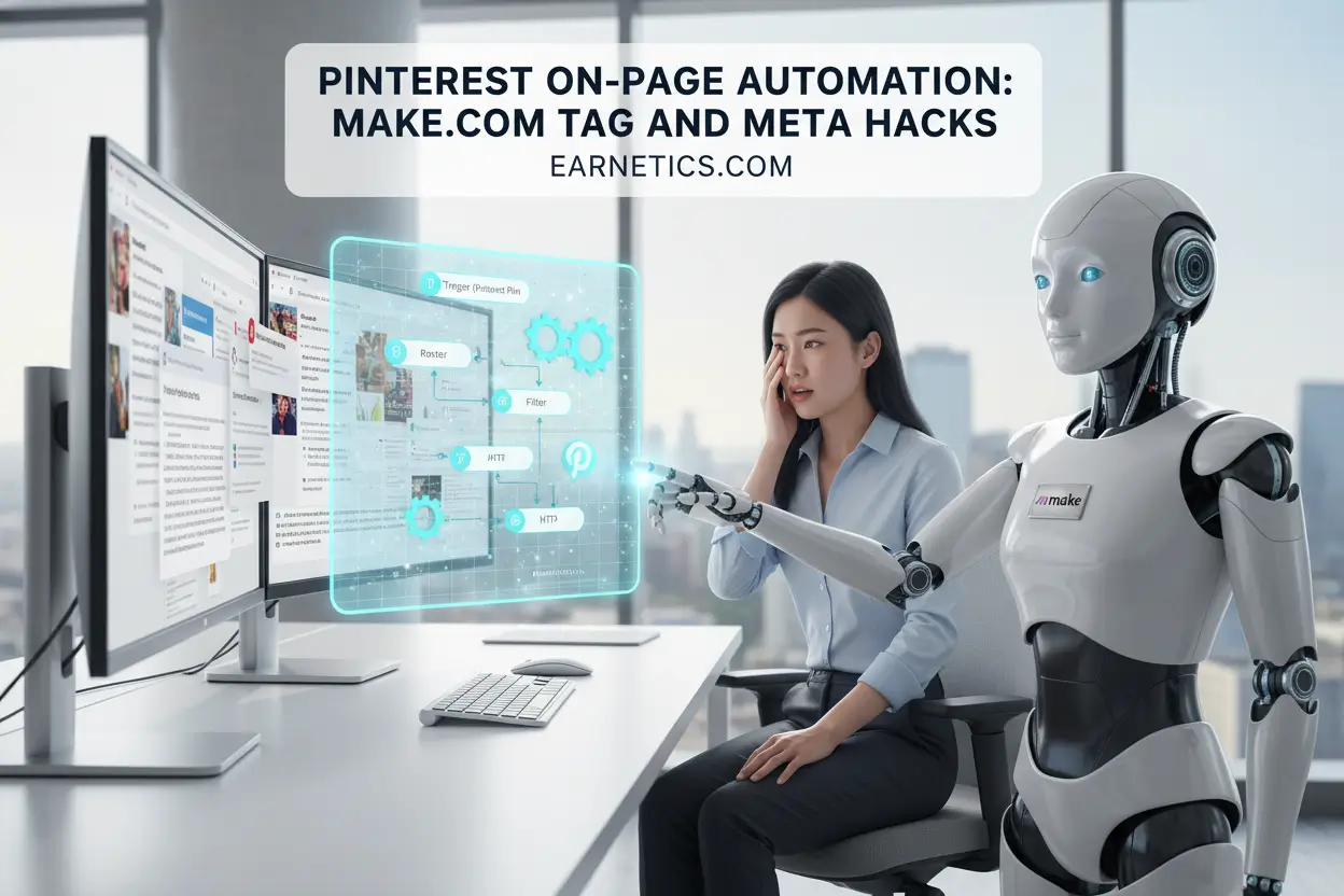 Pinterest On-Page Automation: Make.com Tag and Meta Hacks